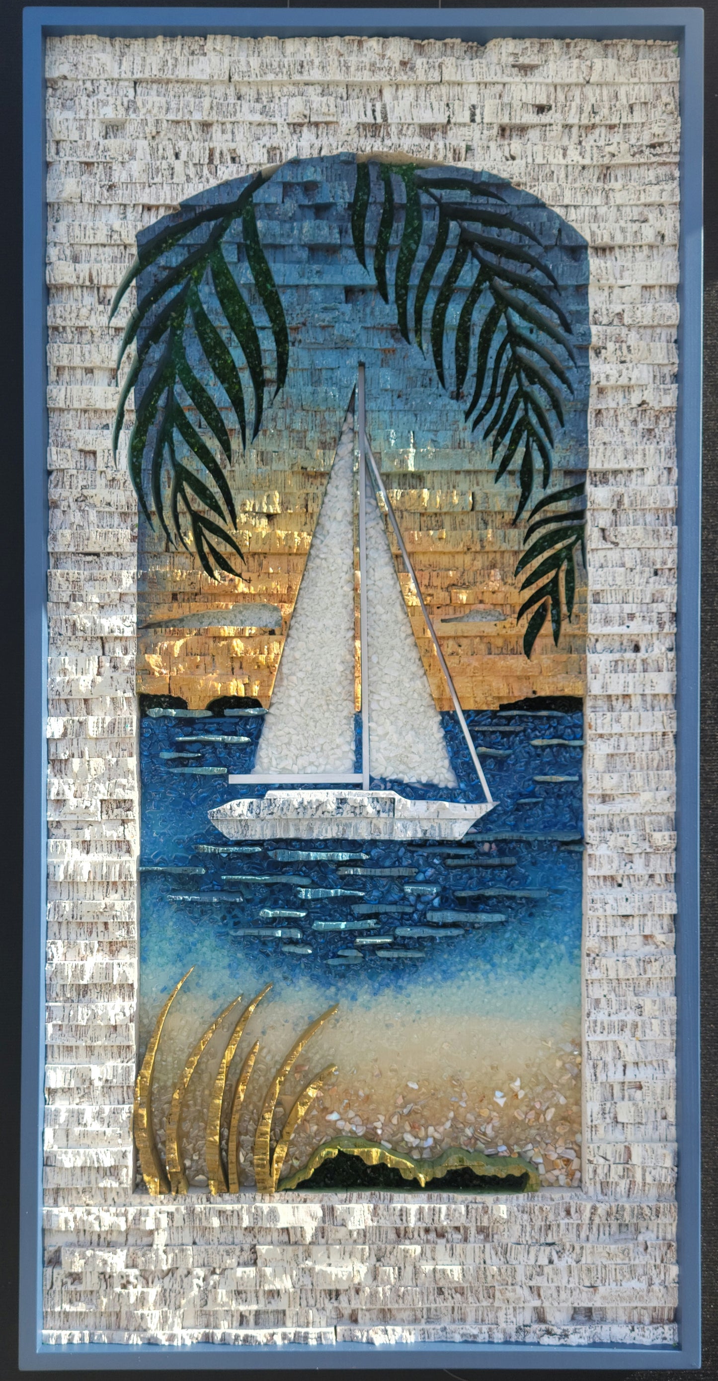 Arch Window Sailboat - Window To Paradise - 28x56