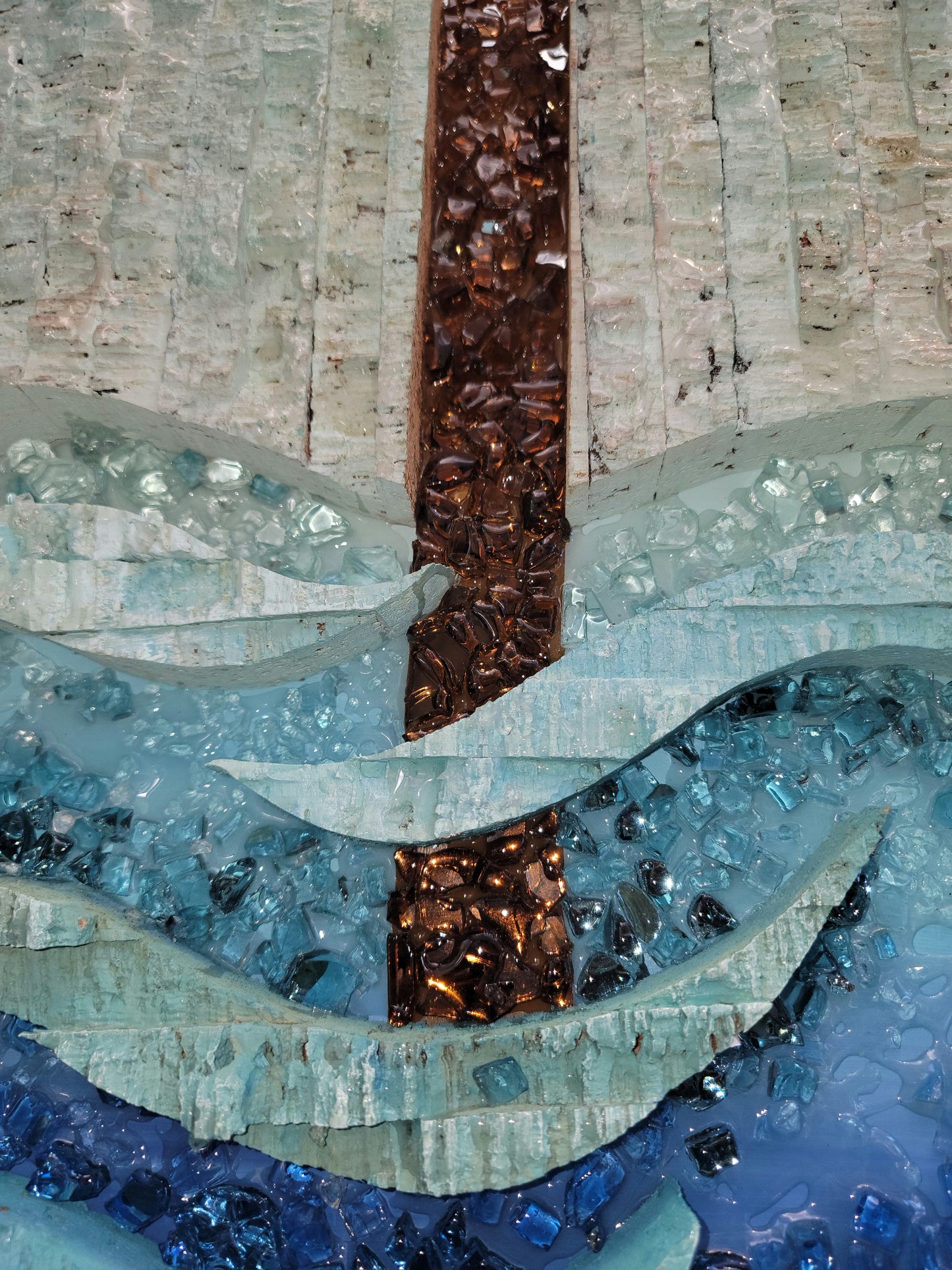Palm Beach - Aqua To Lt Blue Fade - 18 x 46