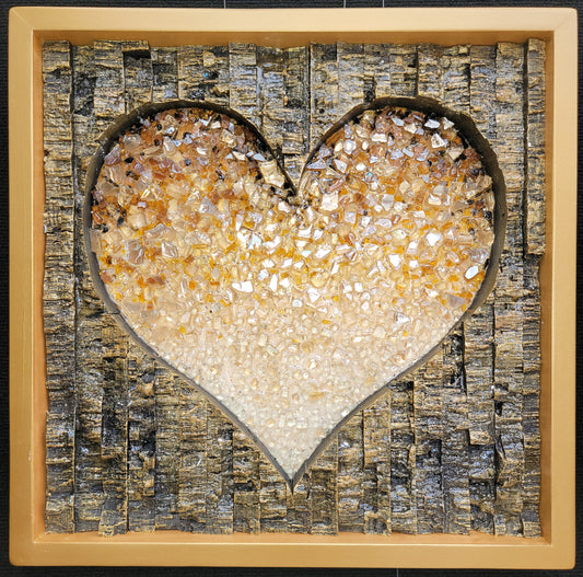 Gold Hearts Set 18x18