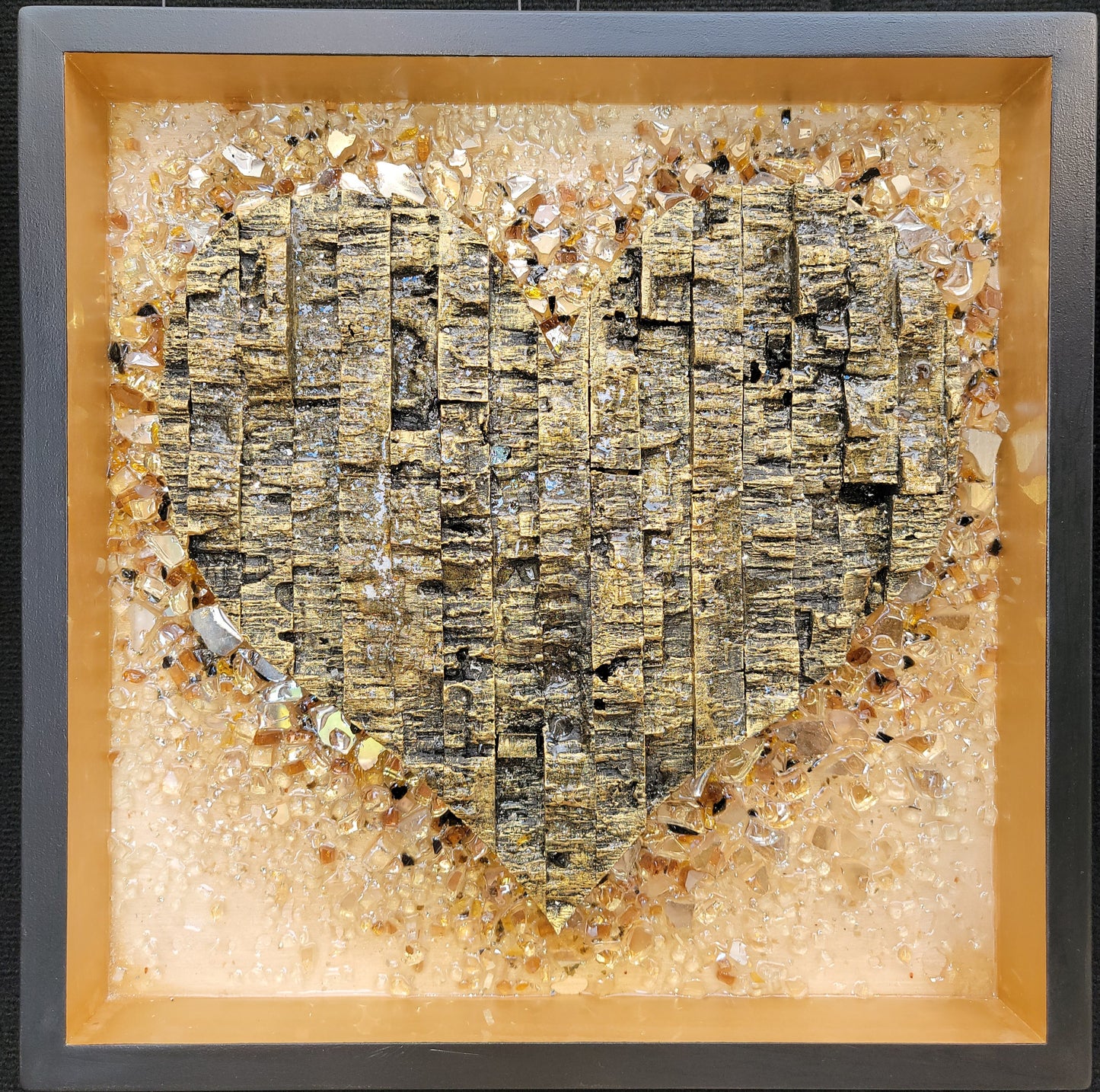 Gold Hearts Set 18x18