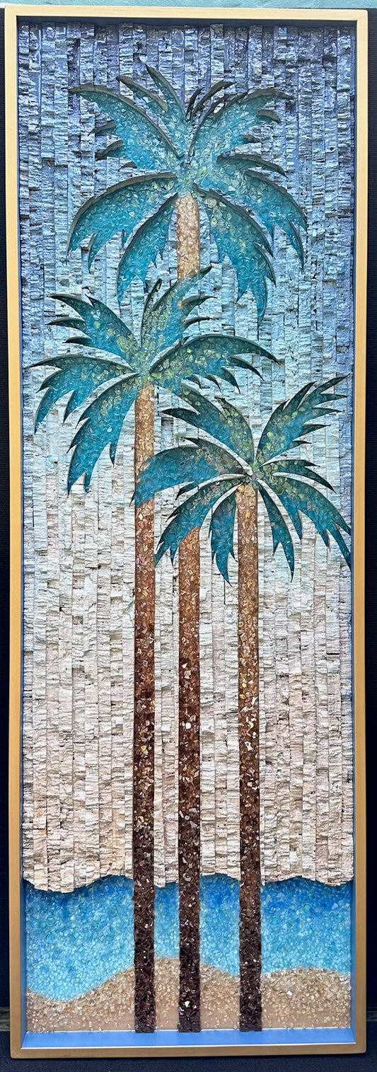 Pearlescent Palms 24x70