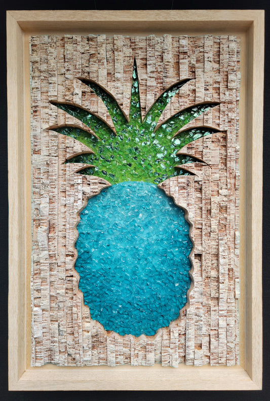 Pineapple - Aqua - 24"x36"